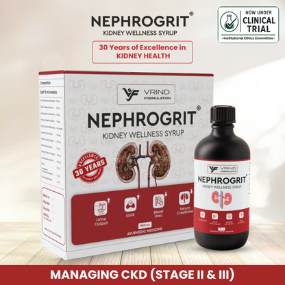 Kidney Wellness Syrup | Helps in CKD | Kidney Detox, Restores Functions | Recommended by Health Professionals - Nephrogrit - Kidney Wellness