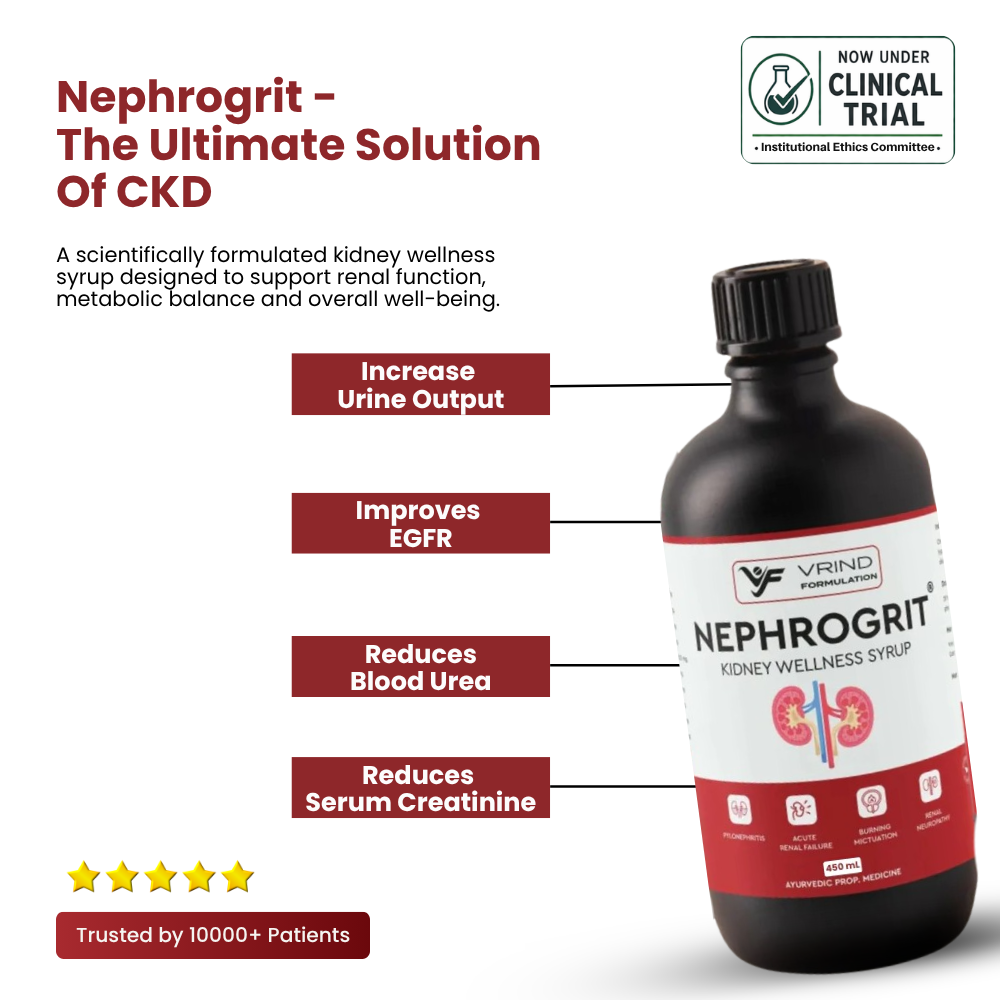 Kidney Wellness Syrup | Helps in CKD | Kidney Detox, Restores Functions | Recommended by Health Professionals - Nephrogrit - Kidney Wellness