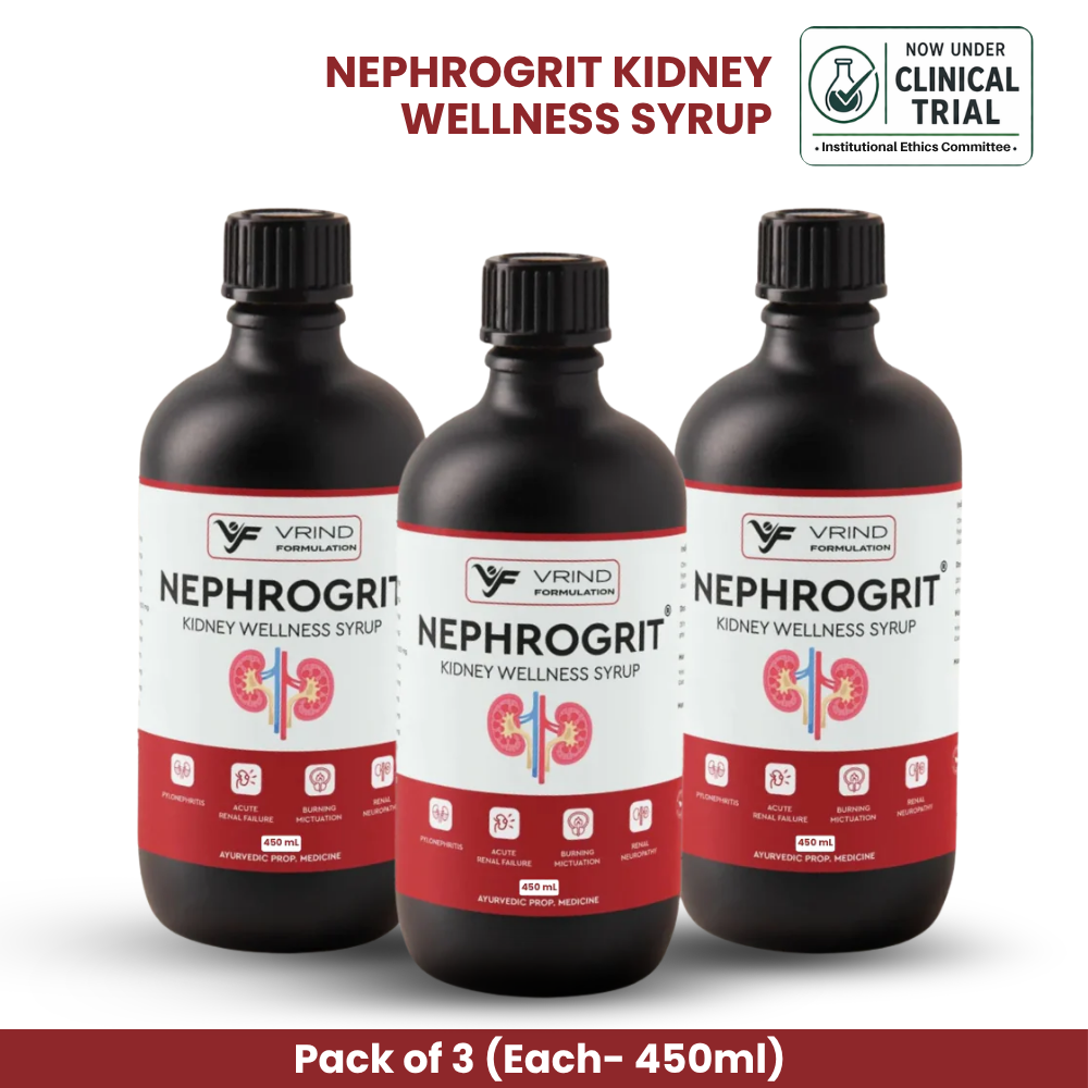 Kidney Wellness Syrup | Helps in CKD | Kidney Detox, Restores Functions | Recommended by Health Professionals - Nephrogrit - Kidney Wellness