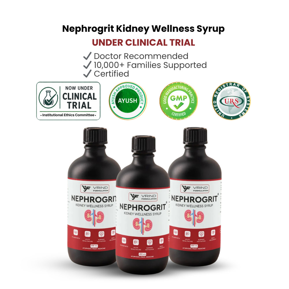 Kidney Wellness Syrup | Helps in CKD | Kidney Detox, Restores Functions | Recommended by Health Professionals - Nephrogrit - Kidney Wellness